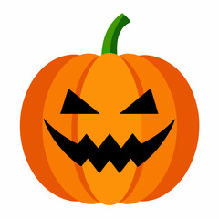 Evil jack o lantern halloween pumpkin illustration