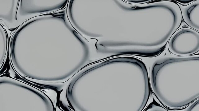 Abstract 4K Stock Video Liquid Metal Flowing Seamless Loop
