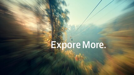 Minimalist wall art with the quote "Explore More" set over a scenic backdrop, perfect for travel blogs or promotional material.