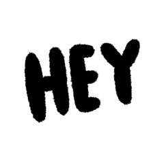 hey png outline cute cartoon handwrite design clipart and art doodle line art element