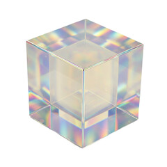 Iridescent Crystal Cube Prismatic Light Reflection  Texture