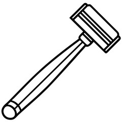 Barber Razor Line Art Icon