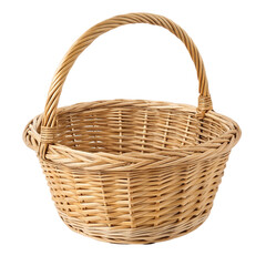wicker basket isolated on white
