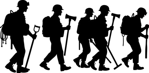 Obraz premium Soldiers, Military, Army, vector bundle