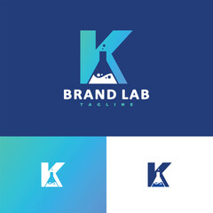 letter k laboratory logo
