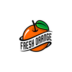 Orange fruit and ribbon design 