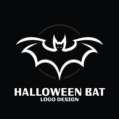 Halloween Bat Vector Logo Design