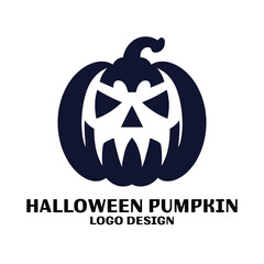 Halloween Pumpkin Vector Logo Design