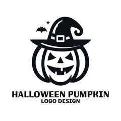 Halloween Pumpkin Vector Logo Design