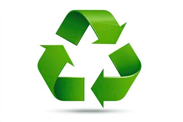 Obraz premium Recycled symbol graphic in bright green.