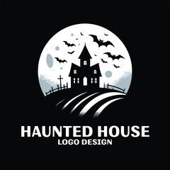 Haunted House Vector Logo Design