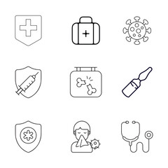 Modern Flat Icons Set for Healthcare and MedicineModern Flat Icons Set for Healthcare and Medicine