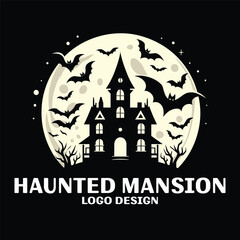 Haunted Mansion Vector Logo Design