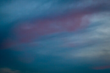 Light dark blue windy sunset cloudy heaven sky color