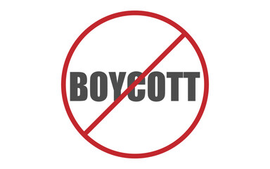 Boycott PNG with cross mark, Boycott clipart with transparent background, Boycott vector art