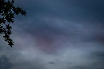 Light dark blue windy sunset cloudy heaven sky color