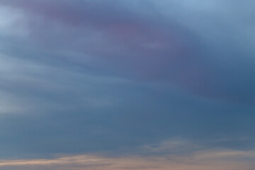 Light dark blue windy sunset cloudy heaven sky color