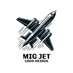 Mig Jet Vector Logo Design