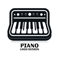 Piano Vector Logo Design
