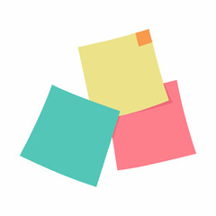 Colorful sticky notes arranged in a stack