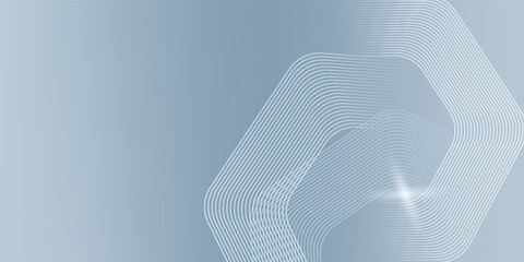 Abstract hexagon lines on gray background. Geometric stripe line art design modern