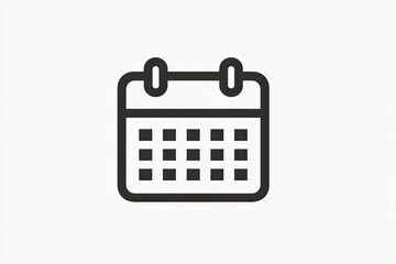 Simple black line drawing of a calendar icon.