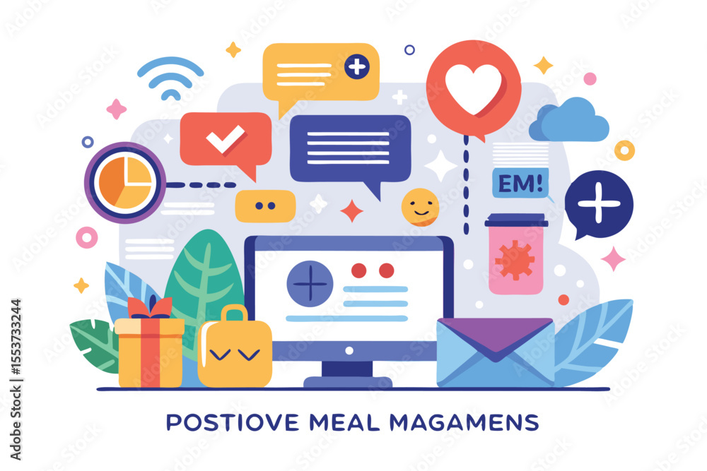 Poster understanding the role of positive public relations and media in shaping public perception and commu