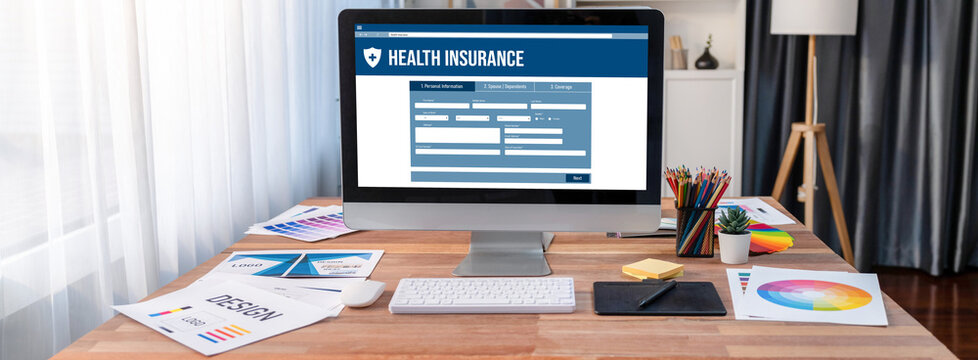 Health insurance web site brisk registration system for easy form filling