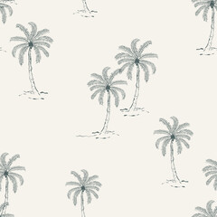 line drawing art. palm tree pattern design. hand drawn palm Leaves background. . summer tropical print design. t shirt summer design ai