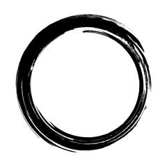 Hand drawn circle grunge frame. Grunge circle. Grunge circle frame. Brush strokes. Design element.