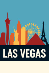 Obraz premium Las Vegas Skyline at Night.eps