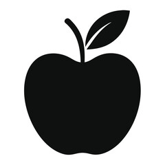 Apple silhouette icon in vector format on a white background