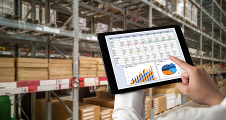 Business data dashboard provide business intelligence analytic for marketing strategy planning...