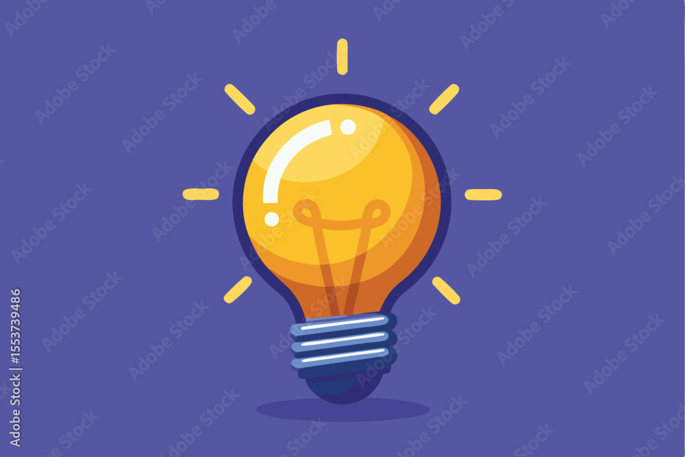 Poster creative brainstorming with a light bulb icon symbolizing innovative ideas and team collaboration in