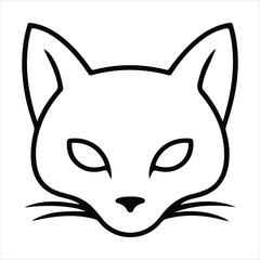 cat head silhouette vectors designs
