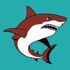 Shark Silhouette Vector Illustration  Design