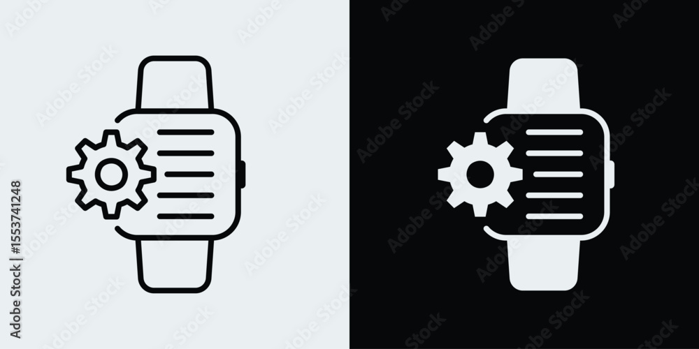 Poster smartwatch configure and setup icon