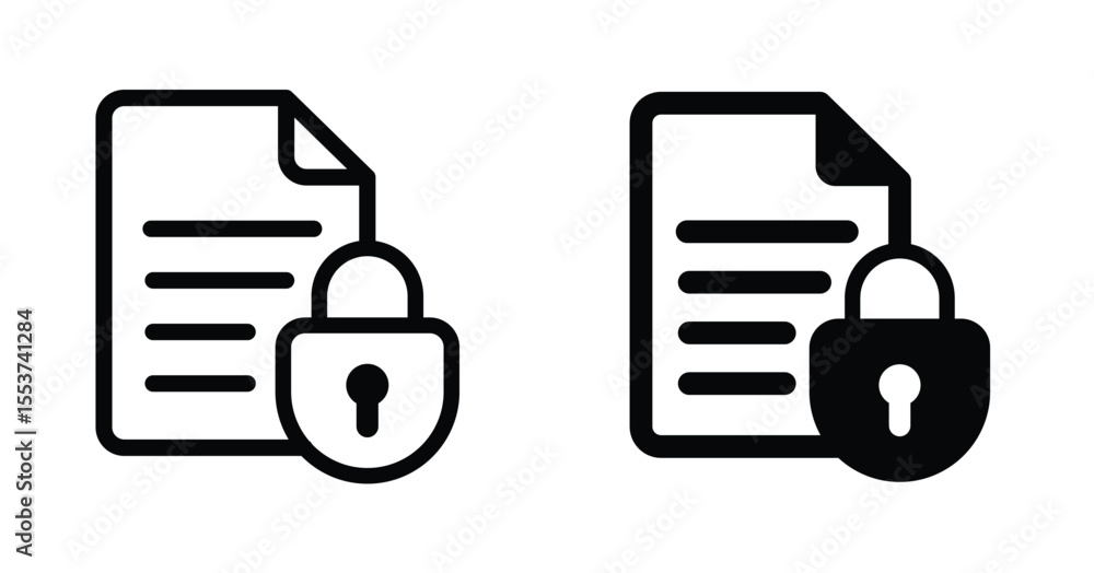 Poster document and file security or privacy icon. clipboard symbol