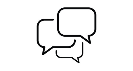 Naklejka premium Group chat icon. Text messaging symbol