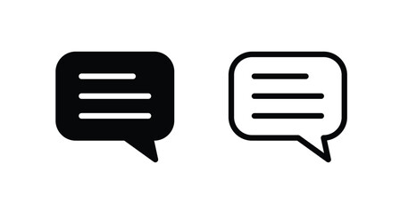 Speech bubble icon. Text messaging symbol