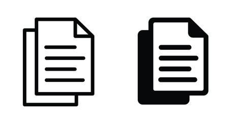 Document copy icon. File print symbol