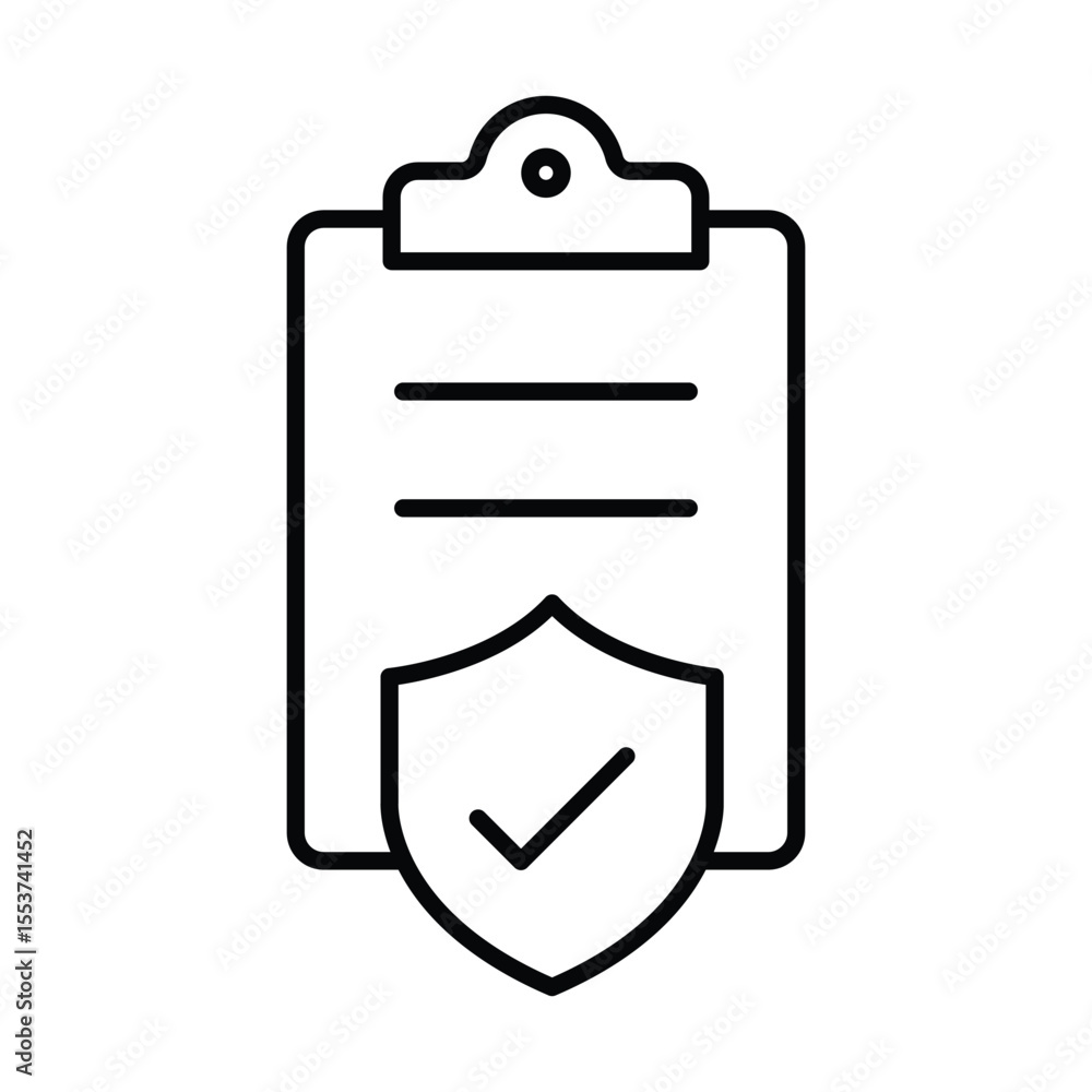 Poster document and file security or privacy icon. clipboard symbol