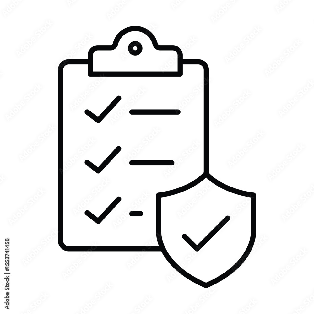Poster document and file security or privacy icon. clipboard symbol