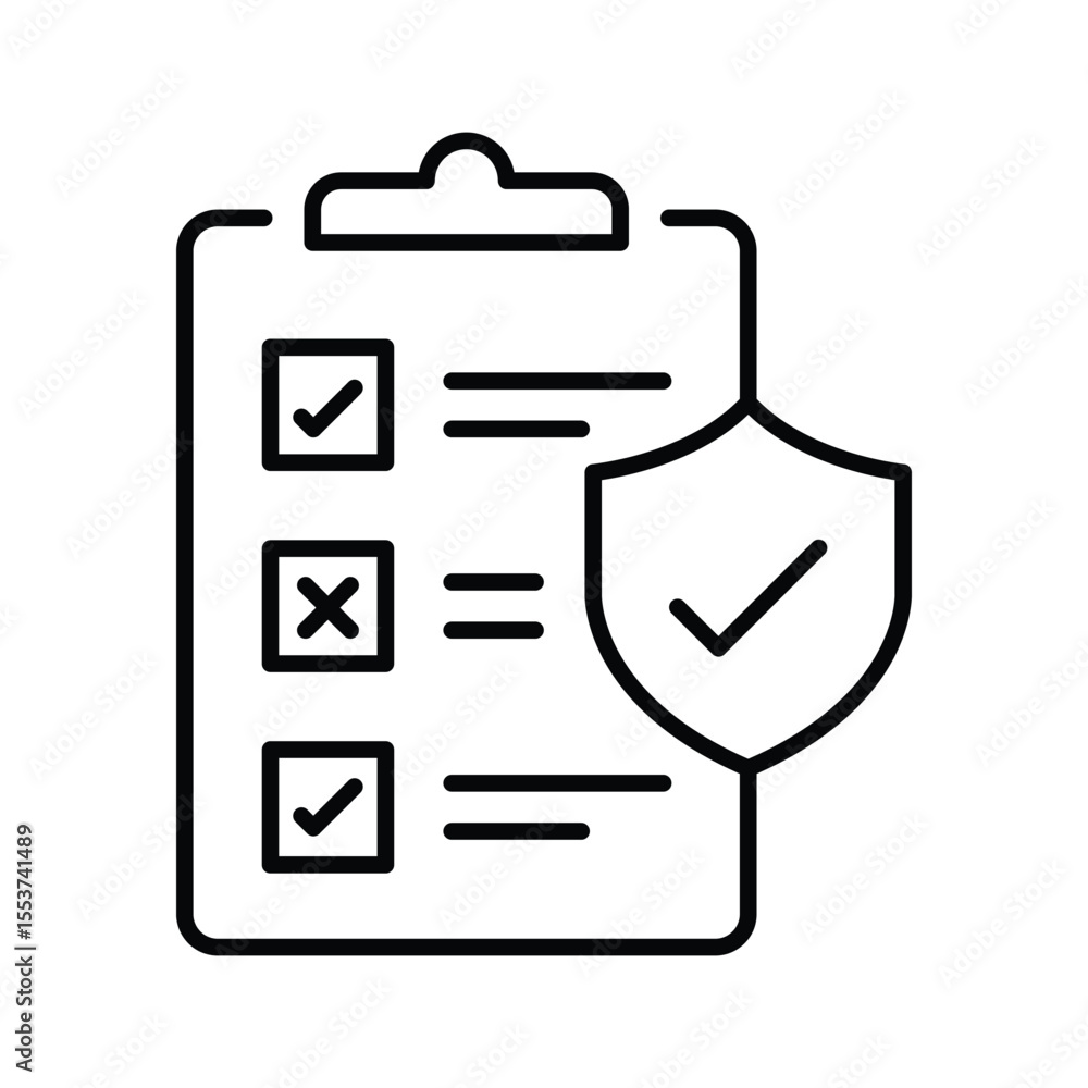 Poster document and file security or privacy icon. clipboard symbol