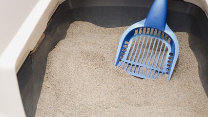 Cat Litter Box Sand with Scoop Ensuring a Clean and Fresh Environment for Felines