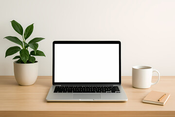 Fototapeta premium laptop and coffee