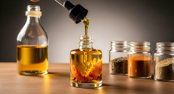 Infusion of flavor: Preparing spicy oil with aromatic pepper ingredient - Powered by Adobe