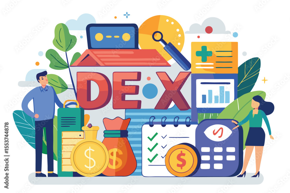 Poster conceptualization of tax deduction strategies for optimizing tax returns in a modern, visually engag