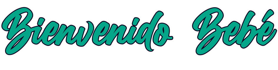 Bienvenido  bebe, fondo transparente, palabra png