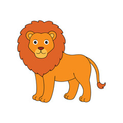 Lion colorful vector illustration
